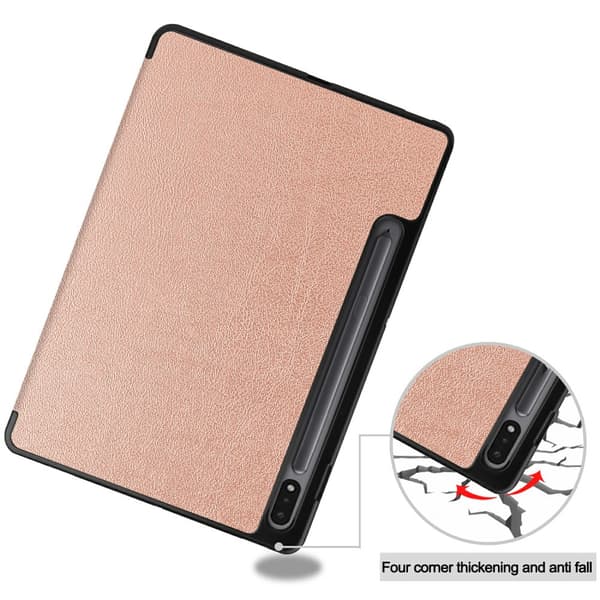 Fodral Tri-Fold Galaxy Tab S7/S8 Med S Pen-hållare Roséguld