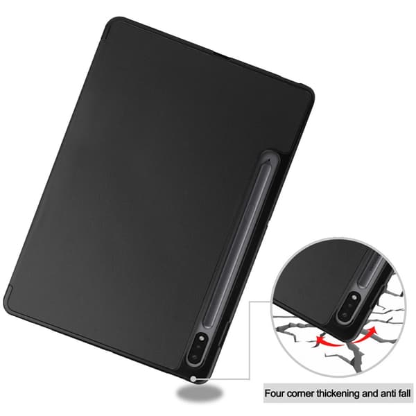 Fodral Tri-Fold Galaxy Tab S7/S8 Med S Pen-hållare Svart