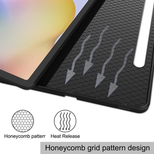 Fodral Tri-Fold Galaxy Tab S7/S8 Med S Pen-hållare Svart