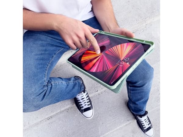 Hurtel Stand Tablet Case Smart Cover kotelo iPad Pro 12.9'' 2021 / 2020 jalusta toiminnolla vihreä