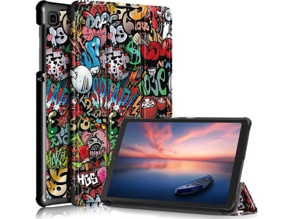 Strado nettbrettetui Grafisk smart deksel til Samsung Galaxy Tab A7 Lite 8.7 T220/T225 (Graffiti) universal