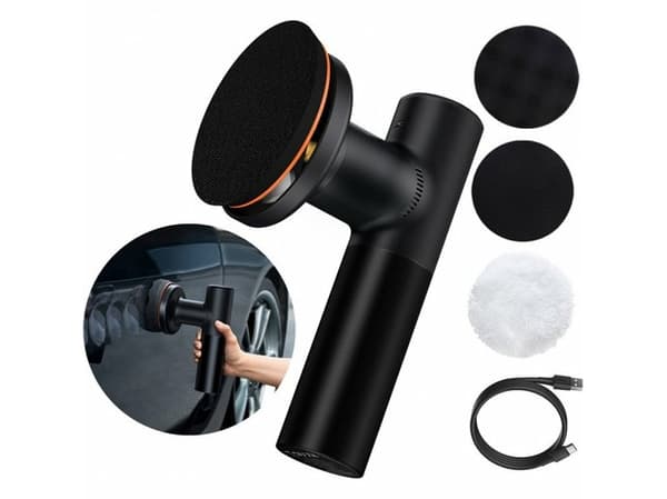 Baseus CRDLQ-B01, Roterande polermaskin för bilen, 3800 RPM, 30 W, Svart, Batteri