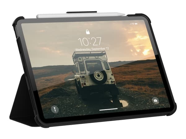 UAG Rugged Case for Apple iPad Air 10.9-inch (2022) - Plyo Black/Ice - Lommebok for nettbrett - svart, is - 10.9" - for Apple 10.9-inch iPad Air (4th