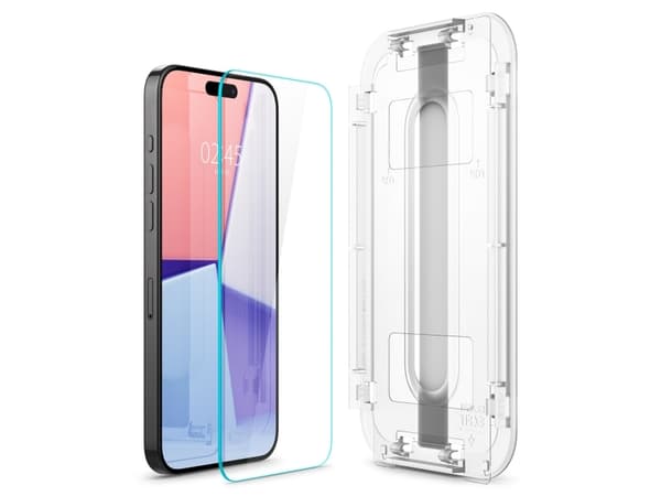 Spigen GLAS.tR EZ Fit - Skärmskydd för mobiltelefon - sensor skyddad - glas - transparent - för Apple iPhone 15 Pro
