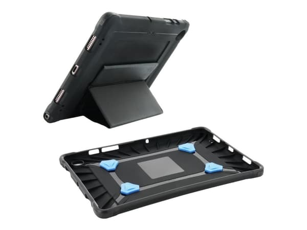 Mobilis PROTECH - Baksidesskydd för surfplatta - förstärkt, stödben + handrem - TFP 4.0 - svart - för Apple 10.9-inch iPad (10:e generation)