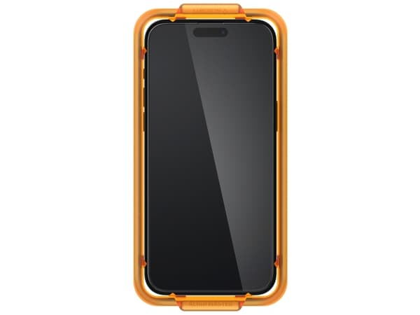 Spigen GLAS.tR AlignMaster - Skjermbeskyttelse for mobiltelefon - full deksel - glass - rammefarge svart - for Apple iPhone 15