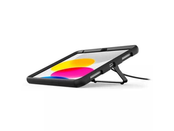Compulocks iPad 10.9" 10th Gen Secured Kickstand - Stötsskydd för surfplatta - fällbart ställ - gummi - svart - för Apple 10.9-inch iPad (10:e genera