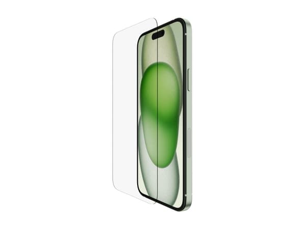 Belkin ScreenForce - Skärmskydd för mobiltelefon - härdat glas, behandlat - glas - för Apple iPhone 15 Plus