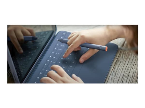 Logitech Rugged Lite - Näppäimistö ja foliokotelo - langaton - Bluetooth LE - laivastonsininen - Applen 10,2 tuuman iPadille (7. sukupolvi, 8. sukupo