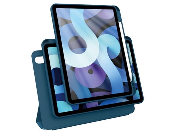 Celly BOOKMAG - Vikbart fodral för surfplatta - detachable, magnetic - polyuretan - blå - för Apple 10.9-inch iPad Air (4:e generation, 5:e generatio