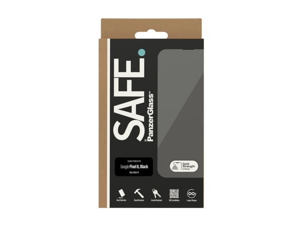 SAFE. by PanzerGlass - Skjermbeskyttelse for mobiltelefon - ultrabred passform - glass - rammefarge svart - for Google Pixel 8
