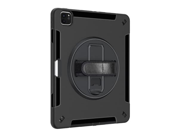4smarts GRIP - Baksidedeksel for nettbrett - polykarbonat, gummi, termoplast-polyuretan (TPU) - svart - for Apple 12.9-inch iPad Pro (3. generasjon,