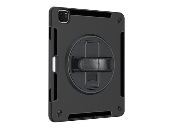 4smarts GRIP - Baksidedeksel for nettbrett - polykarbonat, gummi, termoplast-polyuretan (TPU) - svart - for Apple 12.9-inch iPad Pro (3. generasjon,