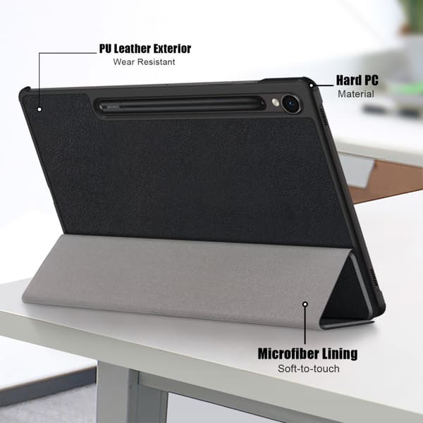 Samsung Galaxy Tab S9 Fodral Tri-fold Svart