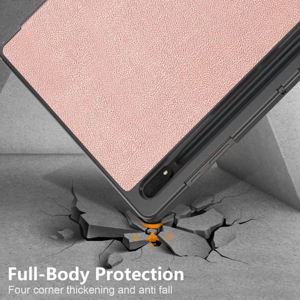 Samsung Galaxy Tab S9 Ultra Fodral Tri-fold Rosa