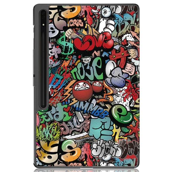 Samsung Galaxy Tab S9 Ultra Fodral Tri-fold Graffiti