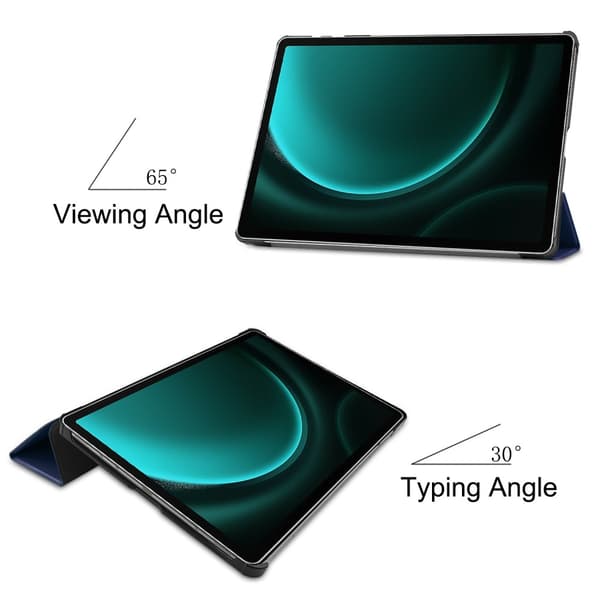 Samsung Galaxy Tab S9 FE Plus Fodral Tri-fold Mörkblå