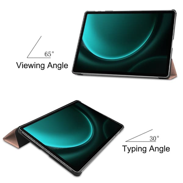 Samsung Galaxy Tab S9 FE Plus Fodral Tri-fold Rosa
