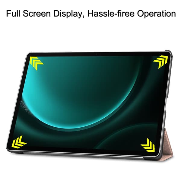 Samsung Galaxy Tab S9 FE Plus Fodral Tri-fold Rosa