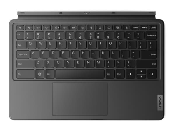 Lenovo Keyboard Pack - Tastatur og folioveske (bakomslag) - med styrepute - POGO pin - stormgrå - for Tab P12 ZACH, ZACL, ZAD5, ZG38