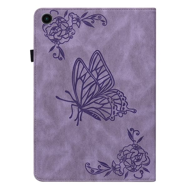 Läderfodral Samsung Galaxy Tab A8 10.5 Fjärilar Lila