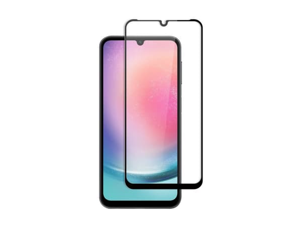 Screenor Premium Full Cover - Skjermbeskyttelse for mobiltelefon - glass - rammefarge svart - for Samsung Galaxy A25