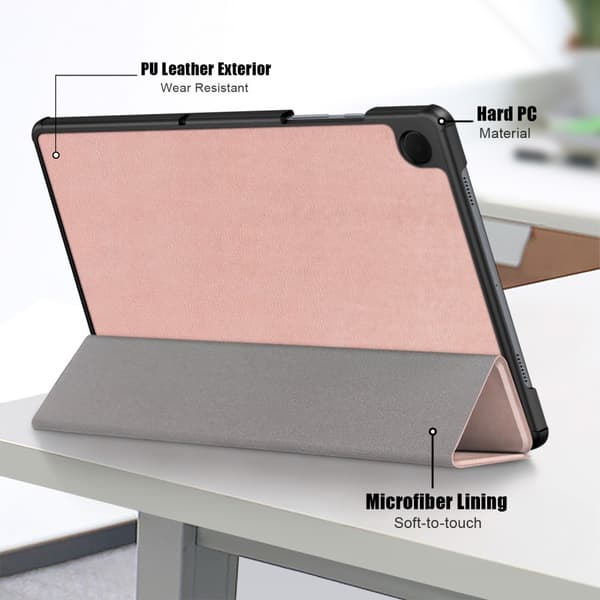 Samsung Galaxy Tab A9 Plus Fodral Tri-fold Roséguld
