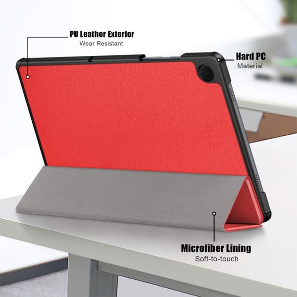 Samsung Galaxy Tab A9 Plus Fodral Tri-fold Röd