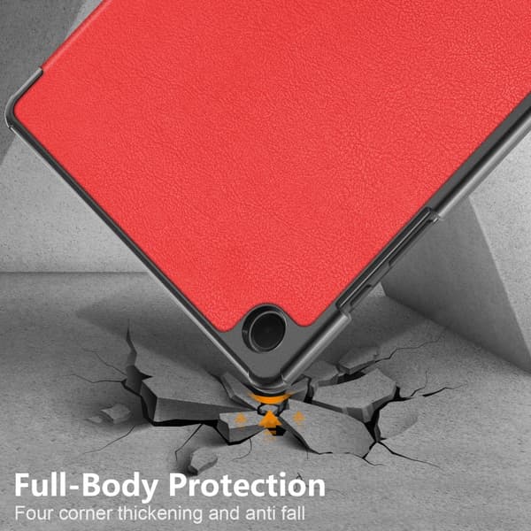 Samsung Galaxy Tab A9 Plus Fodral Tri-fold Röd