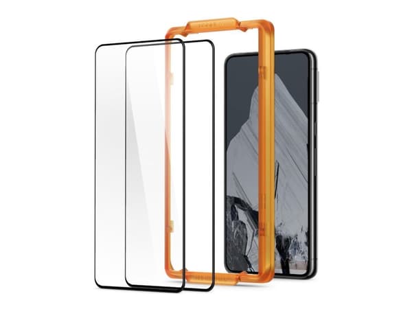 Spigen GLAS.tR AlignMaster, Google, Google Pixel 8 Pro (2023), Naarmuuntumaton, Iskunkestävä, Musta, Läpinäkyvä, 2 kpl