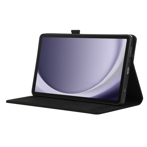 Samsung Galaxy Tab A9 Tabletetui Dækstofstruktur - Sort