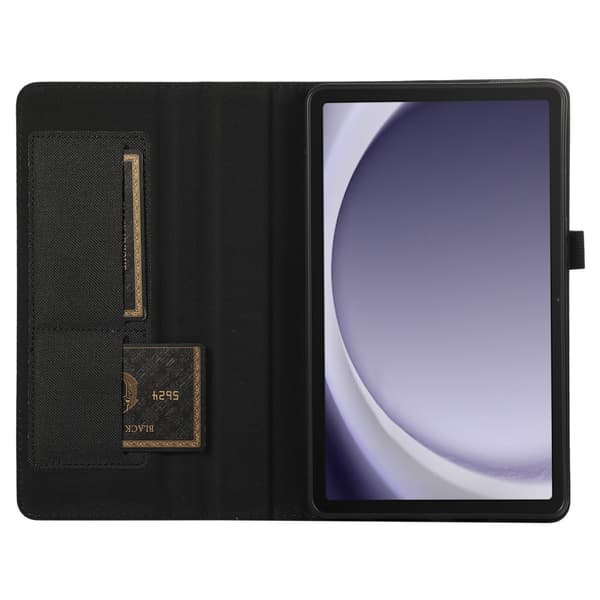 Samsung Galaxy Tab A9+ Vikbart fodral korthållare Tygtextur