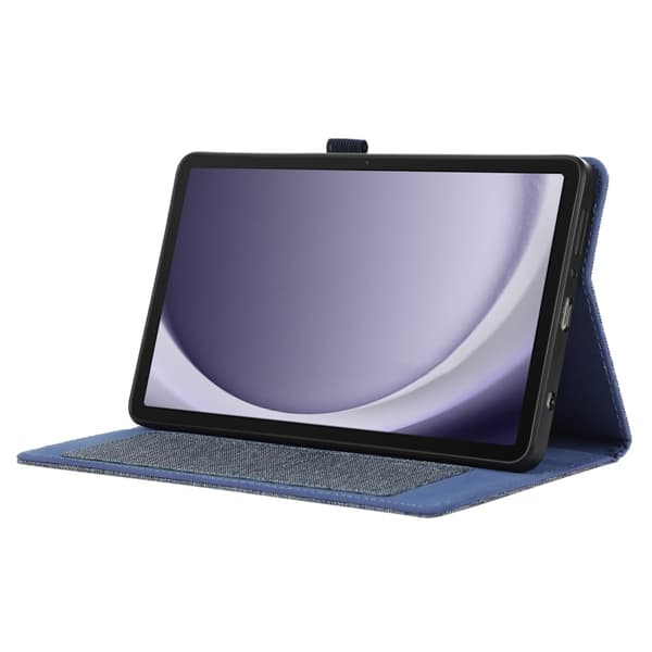 Samsung Galaxy Tab A9+ Vikbart fodral korthållare Tygtextur