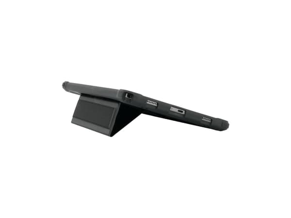 Mobilis PROTECH - Baksidedeksel for nettbrett - med stativ og håndstropp, forsterket - svart - for Samsung Galaxy Tab A9+