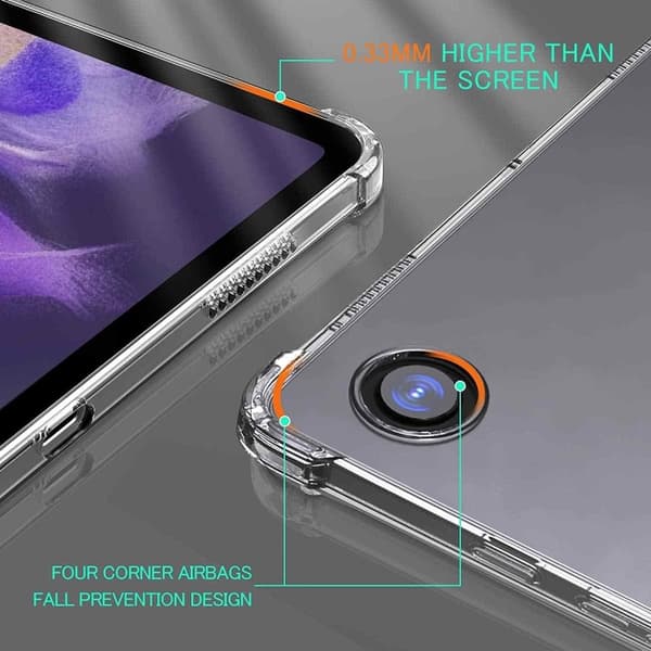 Til Samsung Galaxy Tab A9 Etui TPU cover + Hærdet Glas