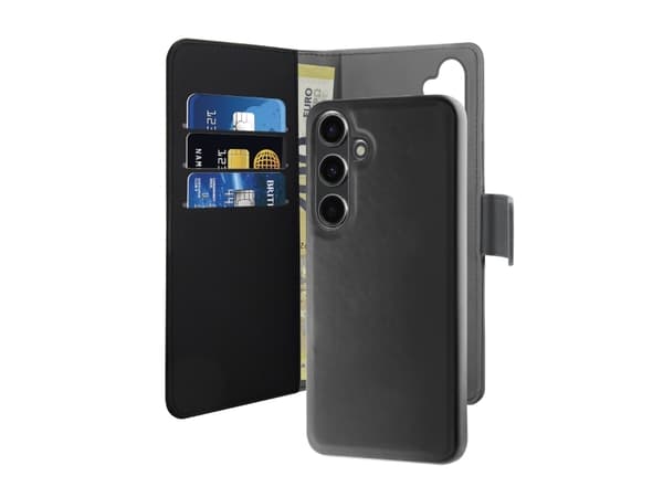 PURO PUSOGS24BOOKC3BLK, Lompakkokotelo, Samsung, Galaxy S24, 15,8 cm (6,2"), Musta, Harmaa