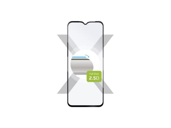 FIXED - Skärmskydd för mobiltelefon - helt fodral - 2.5D - glas - ramfärg svart
