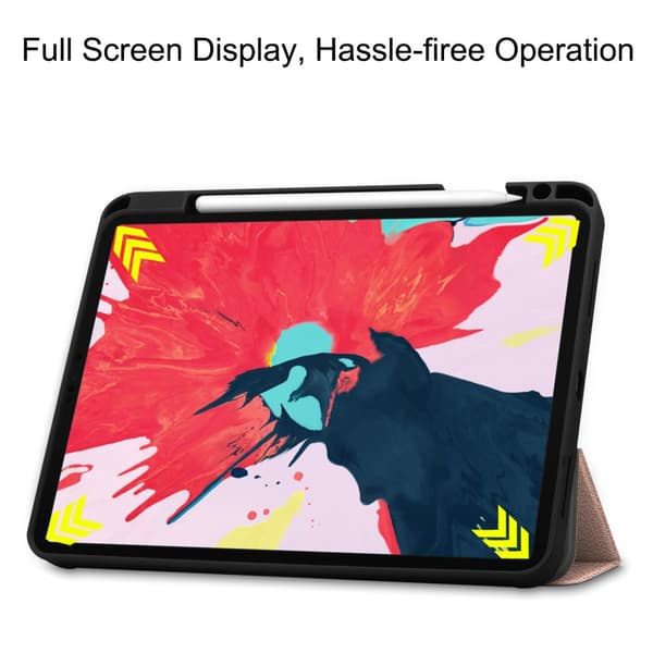 iPad Air 10.9 5th Gen (2022) Fodral Tri-Fold Med Pencil-hållare Rosa