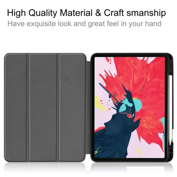 iPad Air 10.9 5th Gen (2022) Fodral Tri-Fold Med Pencil-hållare Rosa