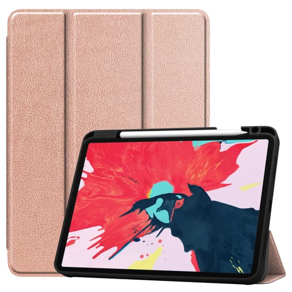 iPad Air 10.9 5th Gen (2022) Fodral Tri-Fold Med Pencil-hållare Rosa