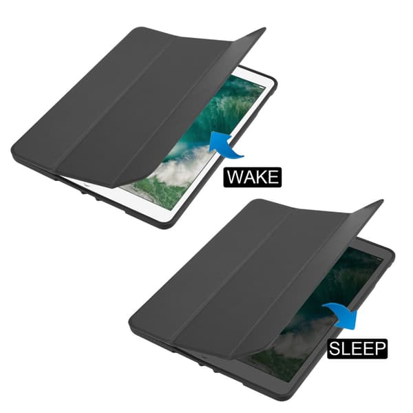 iPad 9.7 6th Gen (2018) Fodral Tri-Fold Med Pencil-hållare Svart