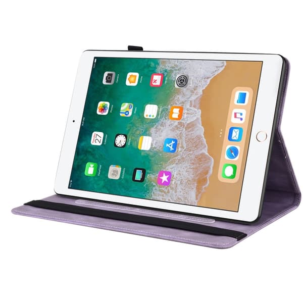Läderfodral iPad 9.7 5th Gen (2017) Fjärilar Lila