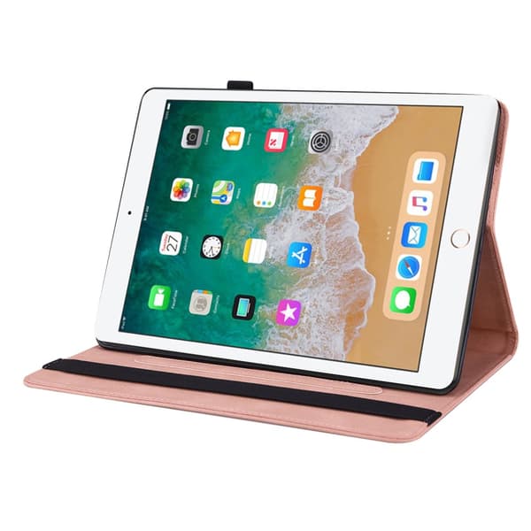 Läderfodral iPad 9.7 6th Gen (2018) Fjärilar Rosa