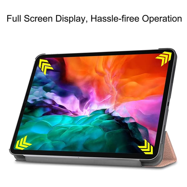 iPad Pro 12.9 6th Gen (2022) Fodral Tri-fold Rosa