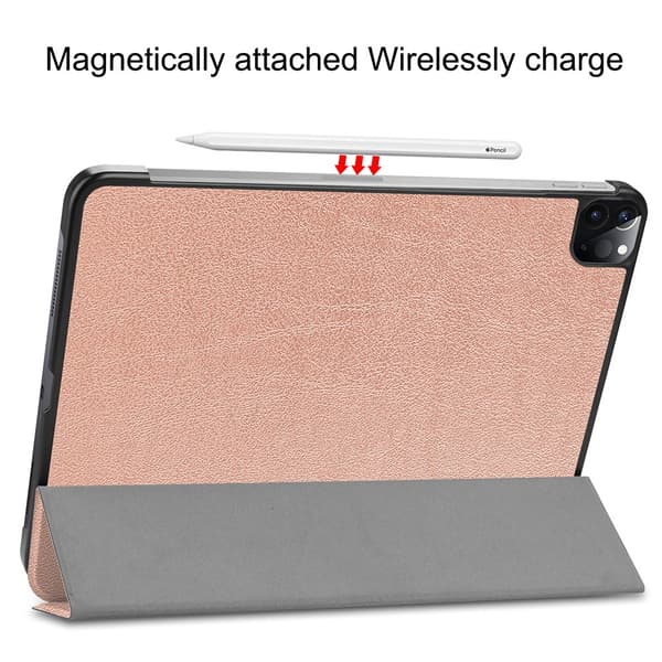 iPad Pro 12.9 6th Gen (2022) Fodral Tri-fold Rosa