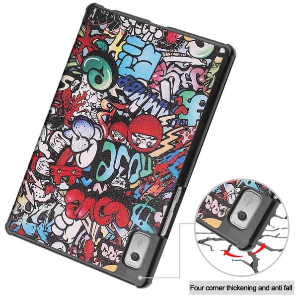 Trifoldbart deksel til Lenovo Tab M9 - Graffiti
