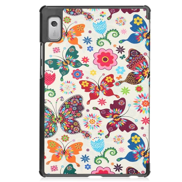 Til Lenovo Tab M9 Trifoldet Stativdæksel - Butterflies