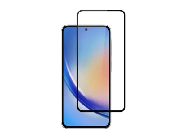 Screenor Premium - Skärmskydd för mobiltelefon - helt fodral - glas - ramfärg svart - för Samsung Galaxy A35, A55