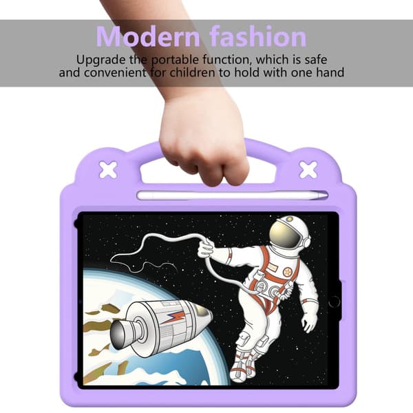 Stöttåligt EVA Skal iPad 10.2 8th Gen (2020) Kickstand Lila