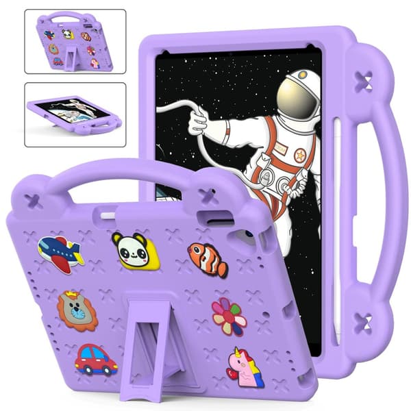 Stöttåligt EVA Skal iPad 10.2 8th Gen (2020) Kickstand Lila